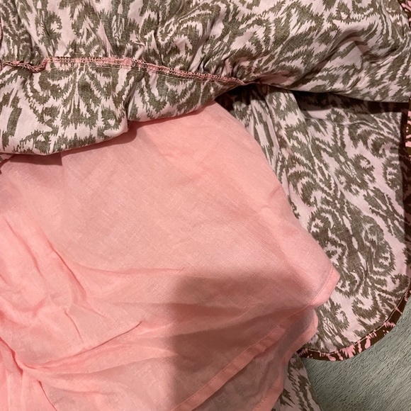 NWT O.P.T. Smocked top and maxi skirt set pink brown S/M - Picture 6 of 11